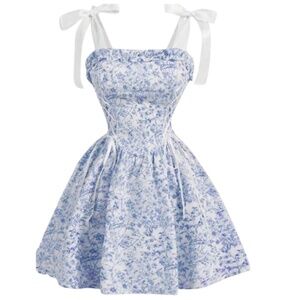 WHITE AND BLUE SUMMER DRESS